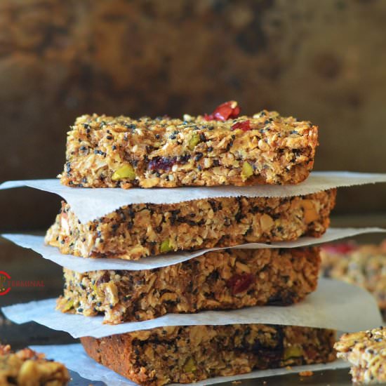 Chia PB Digestive Energy Bars - Recipe photo by foodiesterminal
