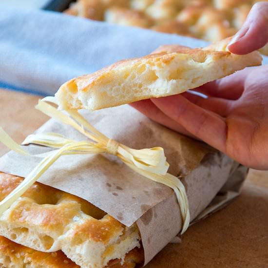 Traditional Focaccia Bread - Recipe photo by ItalianRecipeBook