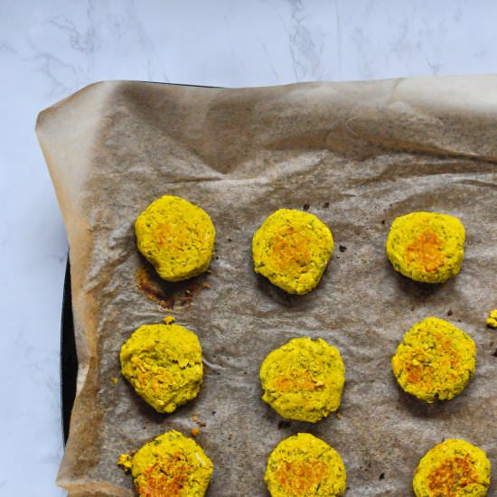 Spinach curry falafel - Recipe photo by cozypeachkitchen