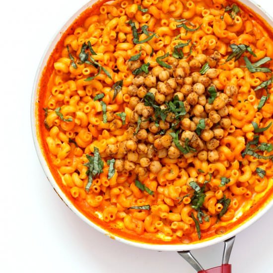 Creamy Roasted Red Pepper Pasta - Recipe photo by richa
