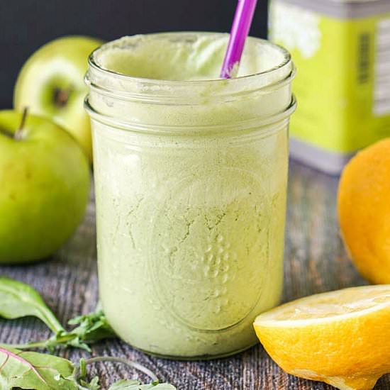 Power Green Coconut Ginger Smoothie - Recipe photo by MyLifeCookbook