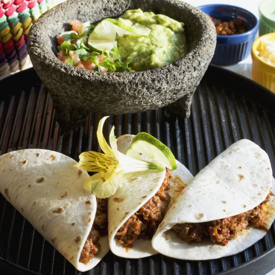 Carne Guisado Tacos - Recipe photo by History By the Plate