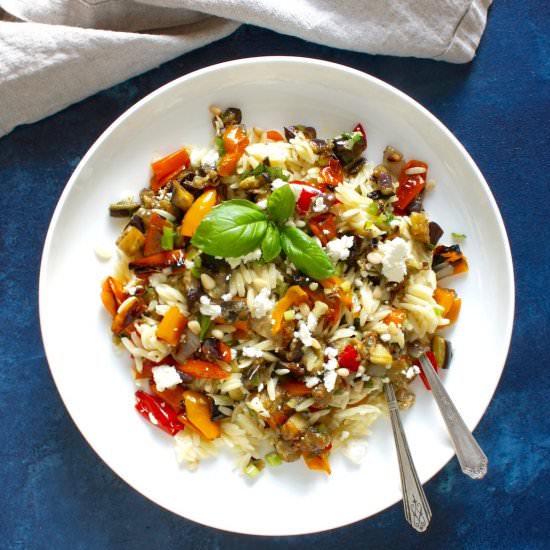 Lemony Orzo & Roasted Vegetables - Recipe photo by marilenaskitchen