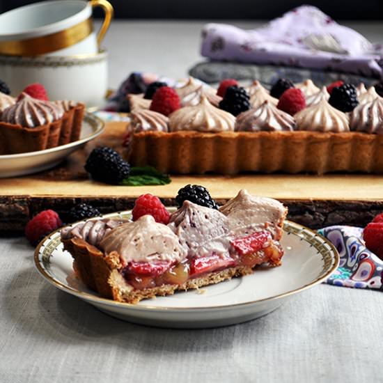 Berry & Lemon Custard Tart - Recipe photo by BatterandDough