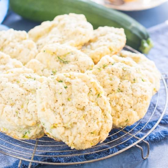 Goat Cheese Zucchini Scones - Recipe photo by thegoldlininggirl