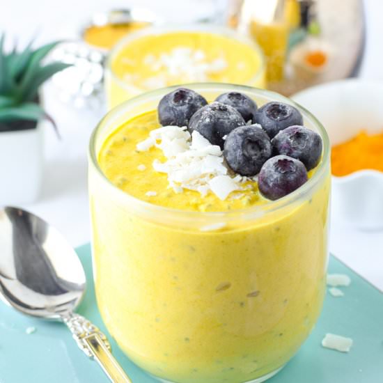 Turmeric Golden Milk Yogurt Bowl - Recipe photo by EmilyKyleNutrition