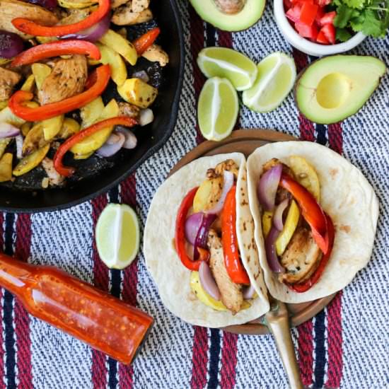 Skillet Chicken Fajitas - Recipe photo by Hilah Cooking