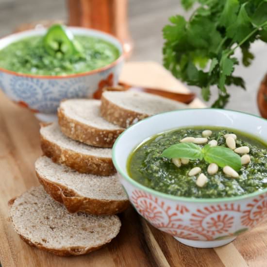 Pesto, Two Ways - Recipe photo by Hilah Cooking