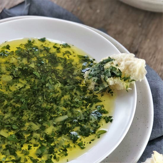 Parmesan Olive Oil Herb Dip - Recipe photo by chef not required
