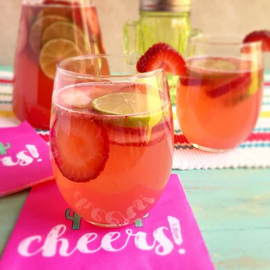 Strawberry Coconut Sangria - Recipe photo by Theyummymuffin