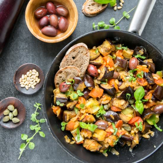 Italian Eggplant Caponata - Recipe photo by The petite cook