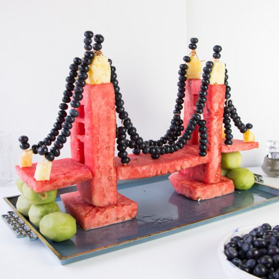 Watermelon Golden Gate Bridge - Recipe photo by Chewable Structures