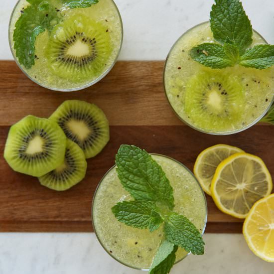 KIWI BELLINI WITH MINT - Recipe photo by proportionalplate