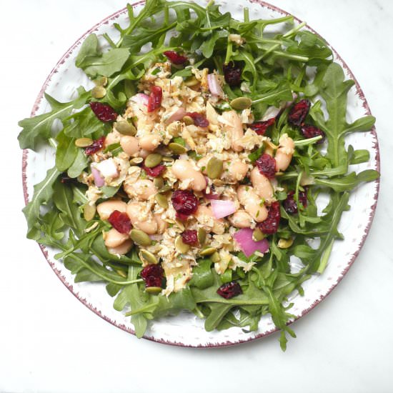 Veggie Tuna and White Bean Salad - Recipe photo by a new green leaf