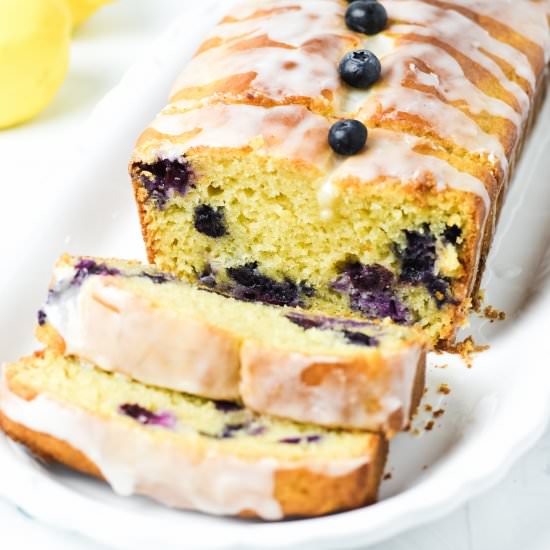 Gluten Free Lemon Blueberry Bread - Recipe photo by Zest and Lemons