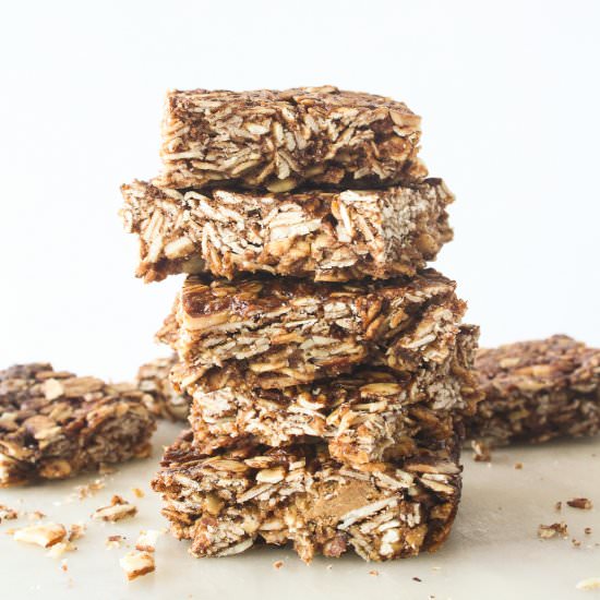 Almond Butter Granola Bars - Recipe photo by The Desserted Girl
