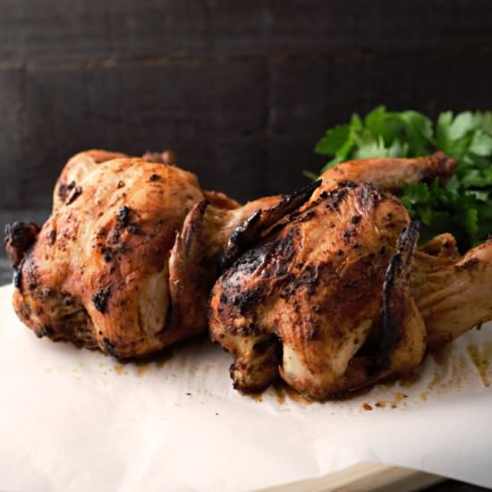 Grilled Beer Can Cornish Game Hens - Recipe photo by ZonaCooks