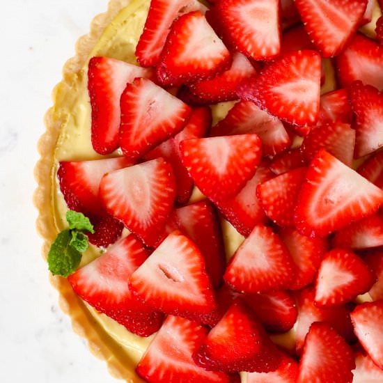 Guilt Free Strawberry Tart - Recipe photo by dessertswithbenefits