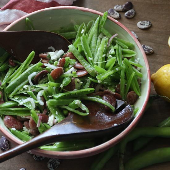 Sugar Snap Bean Salad - Recipe photo by kitchencoup
