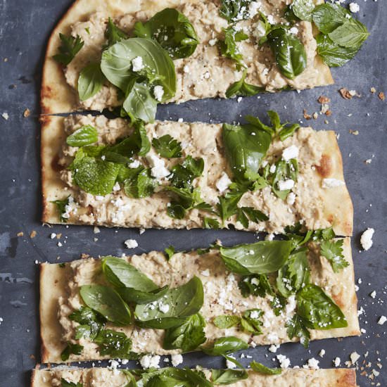 Eggplant and Herb Flatbread - Recipe photo by gdalkin