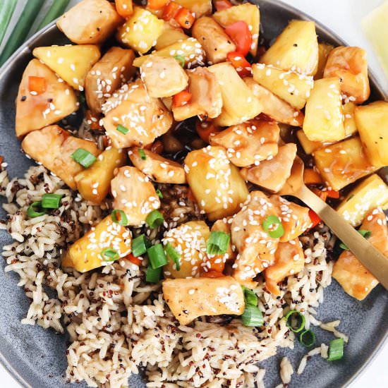 Teriyaki BBQ Pineapple Chicken - Recipe photo by dashofmandi
