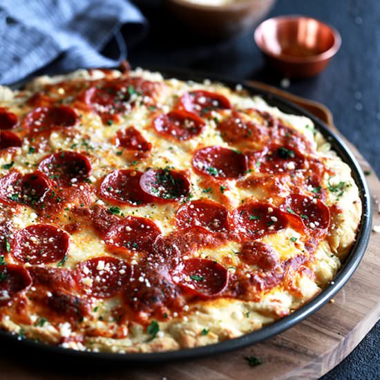 Perfect Pizza Crust - Recipe photo by Melanie Makes