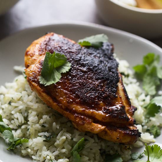 Chile Crusted Chicken - Recipe photo by cookingforkeeps