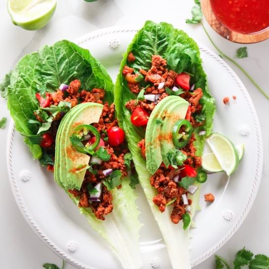 Turkey Taco Lettuce Wraps - Recipe photo by tippsinthekitch