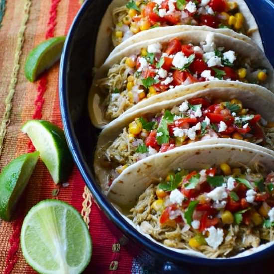 Slow Cooker Salsa Verde Chicken - Recipe photo by AWickedWhisk