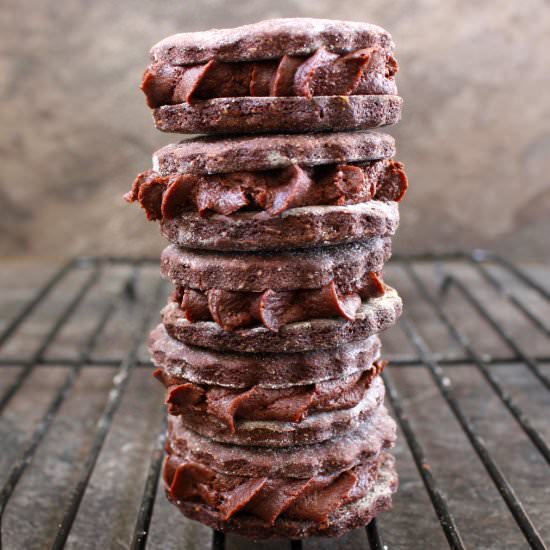 Choc Shortbread Cookie Sandwich - Recipe photo by thefoodiejourney