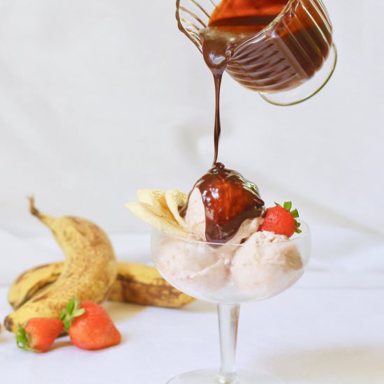 Strawberry Banana Walnut Ice Cream - Recipe photo by the good eats co
