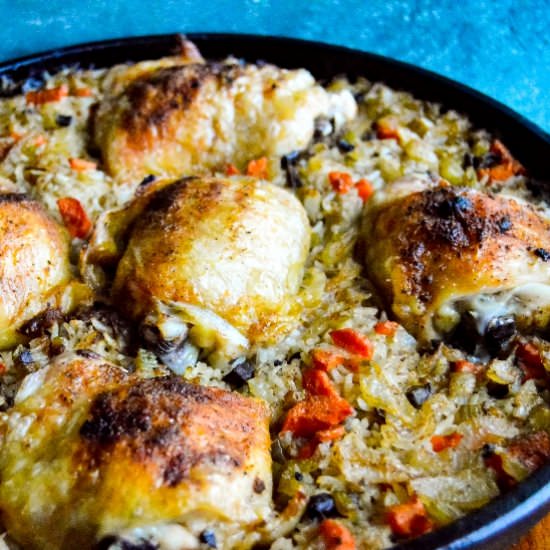 Chicken and Rice Skillet - Recipe photo by Messy Cutting Board