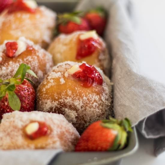 Strawberries & Cream Donuts - Recipe photo by GoodThingsBakingCo
