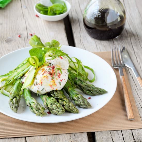 Asparagus salad with mozarella - Recipe photo by bazyliaczywanilia