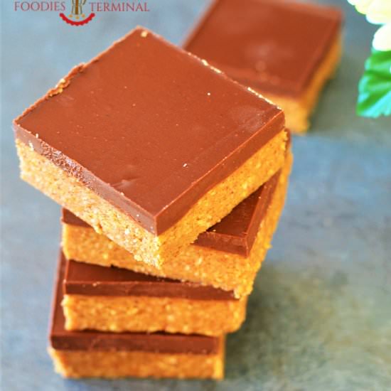 Chocolate Almond Butter Bars - Recipe photo by foodiesterminal