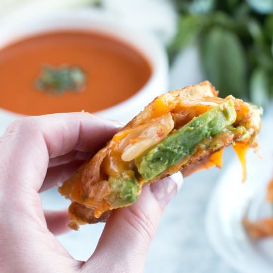 Avocado Kimchi Grilled Cheese - Recipe photo by FoodFanatical