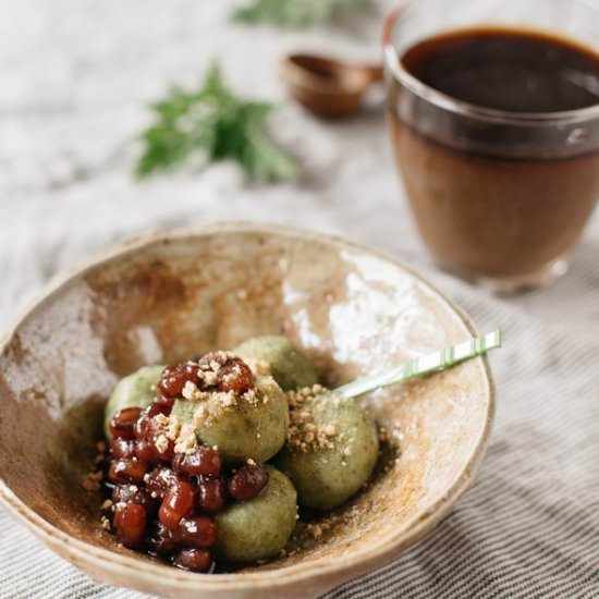 Yomogi Dango - Recipe photo by Chopstick Chronicles