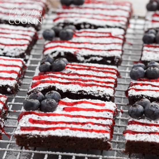 American Flag Brownies - Recipe photo by amandascookin