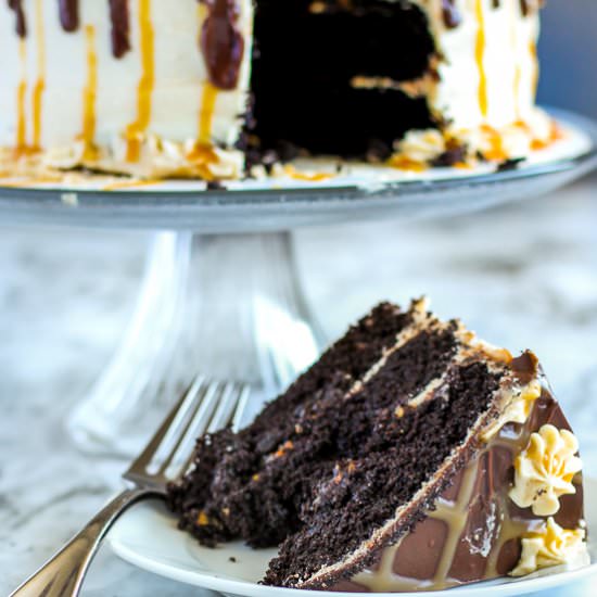 Chocolate Caramel Cake - Recipe photo by SugarSpicesLife