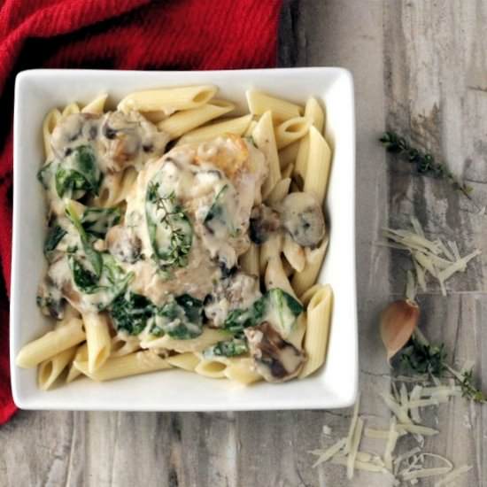 Garlic Parmesan Mushroom Chicken - Recipe photo by thegardeningcook