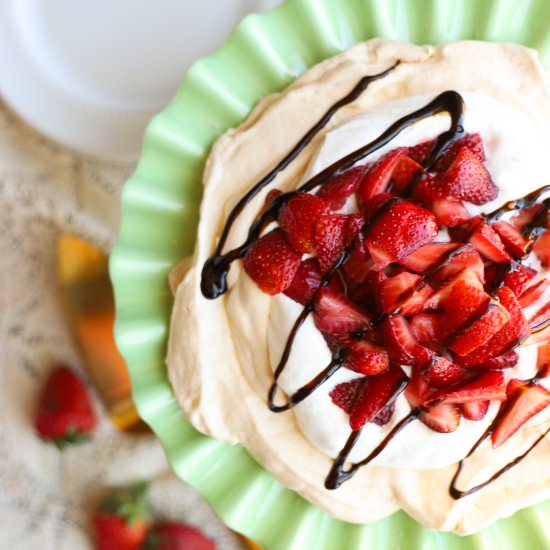 Pavlova with Strawberries - Recipe photo by abakershouse