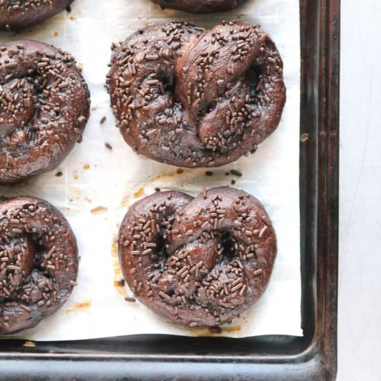 Double Chocolate Chip Soft Pretzels - Recipe photo by TheSpiffyCookie