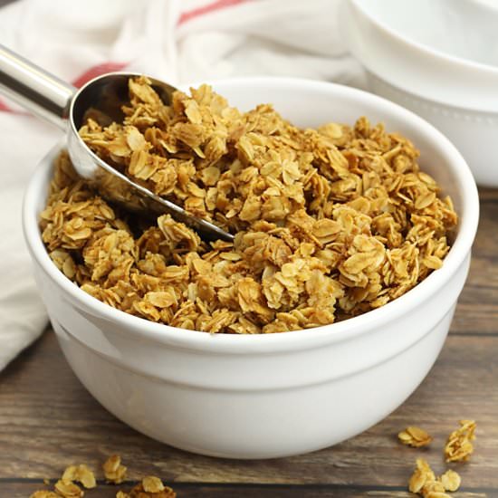 Five Ingredient Vanilla Granola - Recipe photo by TheToastyKitchen