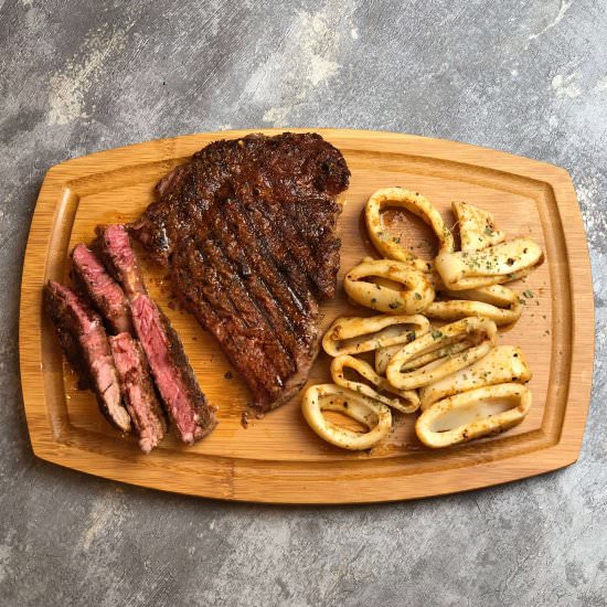 Nate’s Ribeye & Squid Surf and Turf - Recipe photo by NatesFood