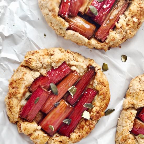Almond Rhubarb Galette - Recipe photo by andrewcooks