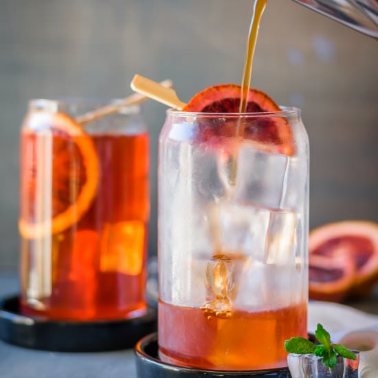 Blood Orange Iced Tea - Recipe photo by Herbivore Cucina