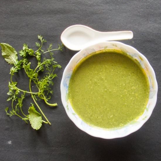 Coriander and Mint Chutney - Recipe photo by Puja