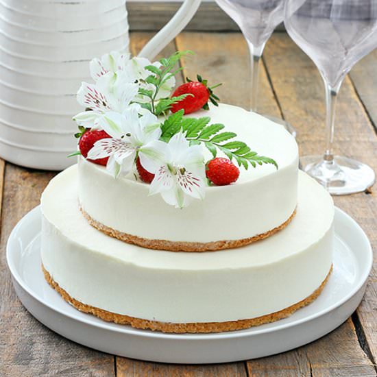 Two tire white chocolate cheesecake - Recipe photo by The_Cookie_Fairy