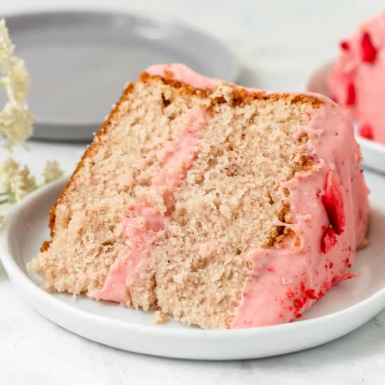 Homemade Fresh Strawberry Cake - Recipe photo by Baked Ambrosia