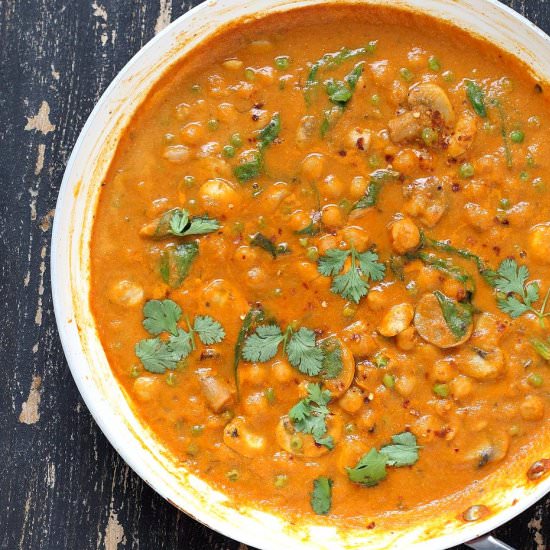 Mushrooms and Peas in Masala Sauce - Recipe photo by richa